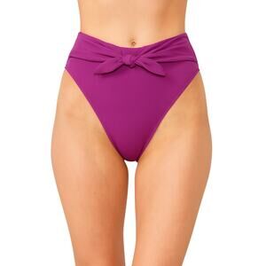 Amavi High Waist Tie Front Bikini Bottom Purple NWT Size Small